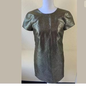 NWT Madewell 1937 Gold Shimmer Dress. Size: 0